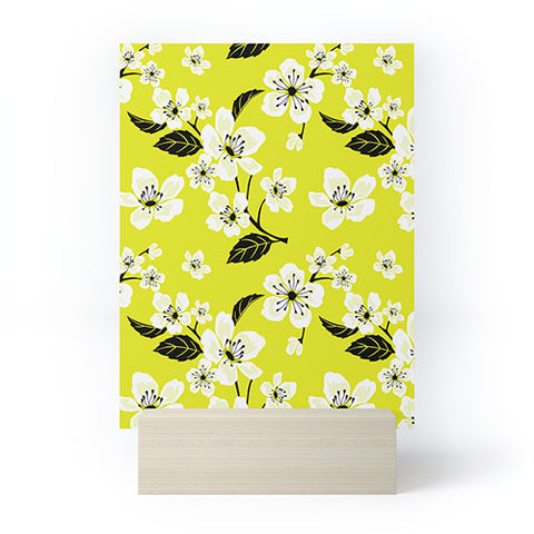 PI Photography and Designs Yellow Sakura Flowers Mini Art Print