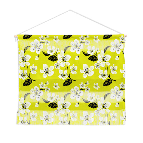 PI Photography and Designs Yellow Sakura Flowers Wall Hanging Landscape