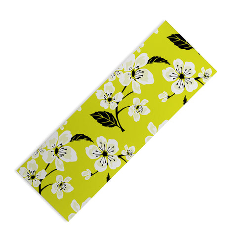 PI Photography and Designs Yellow Sakura Flowers Yoga Mat