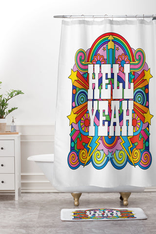 Pilgrim Hodgson Hell Yeah Shower Curtain And Mat