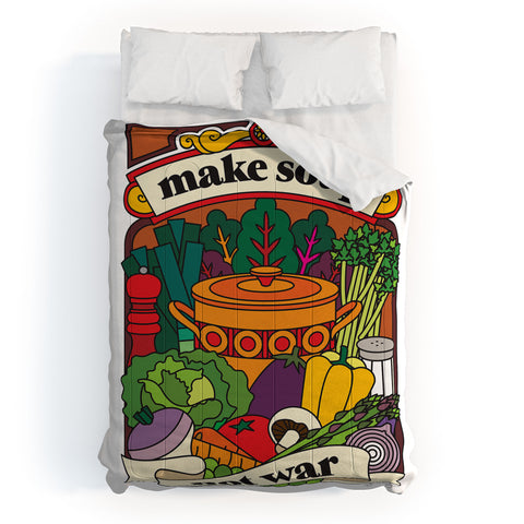 Pilgrim Hodgson Make Soup Not War Comforter