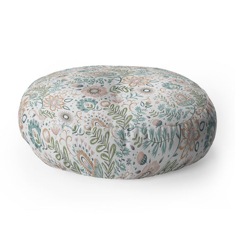 Pimlada Phuapradit Airy Floral Floor Pillow Round