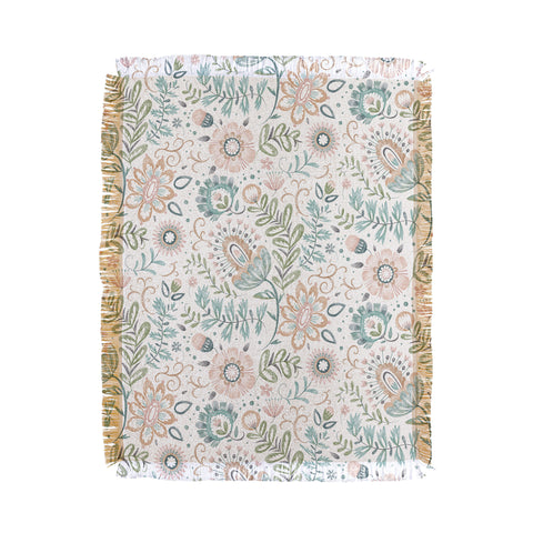 Pimlada Phuapradit Airy Floral Throw Blanket
