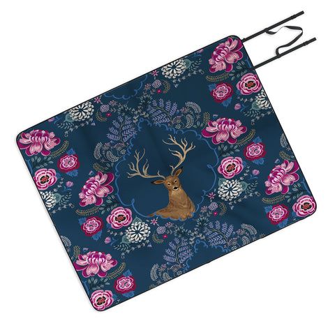 Pimlada Phuapradit Antler Emblem Picnic Blanket