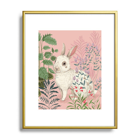 Pimlada Phuapradit Backyard Bunny Metal Framed Art Print