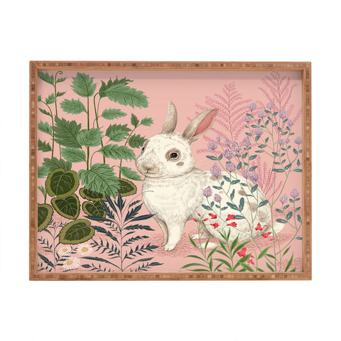 Pimlada Phuapradit Backyard Bunny Rectangular Tray