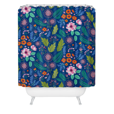 Pimlada Phuapradit Bijou Blue Shower Curtain