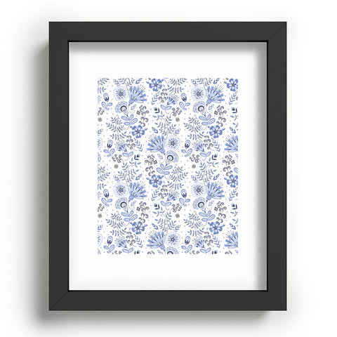 Pimlada Phuapradit Blue and white floral 1 Recessed Framing Rectangle