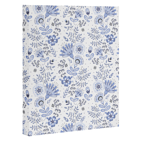 Pimlada Phuapradit Blue and white floral 1 Art Canvas