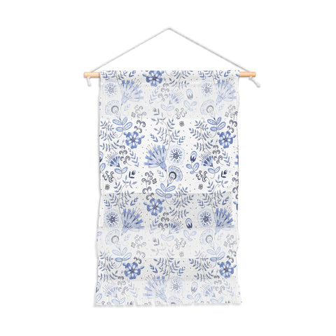 Pimlada Phuapradit Blue and white floral 1 Wall Hanging Portrait