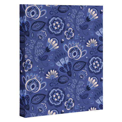 Pimlada Phuapradit Blue and white Floral 2 Art Canvas