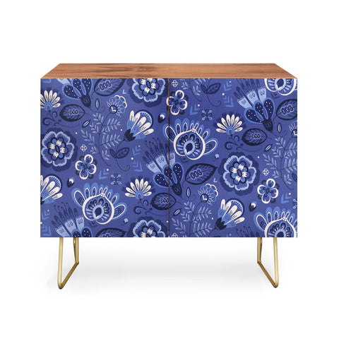 Pimlada Phuapradit Blue and white Floral 2 Credenza