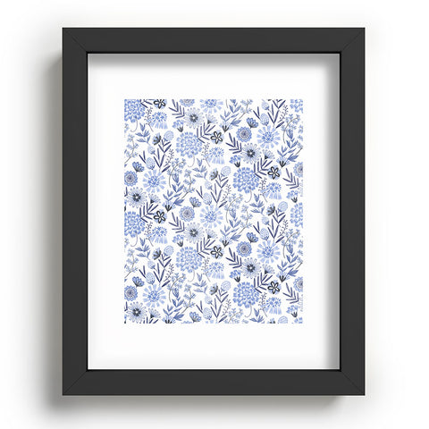 Pimlada Phuapradit Blue and white floral 3 Recessed Framing Rectangle