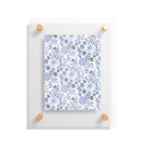 Pimlada Phuapradit Blue and white floral 3 Floating Acrylic Print