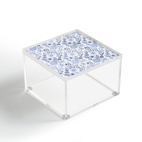 Pimlada Phuapradit Blue and white floral 3 Acrylic Box
