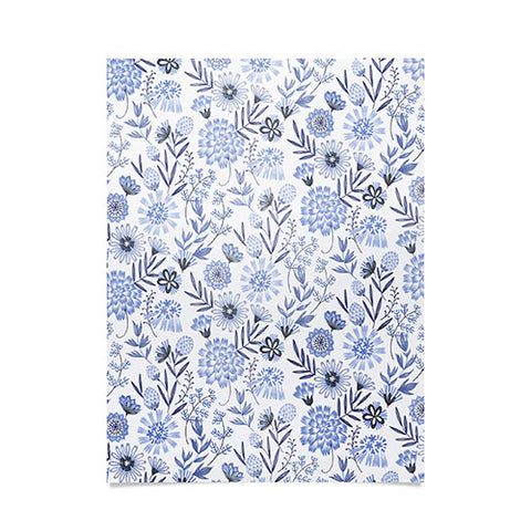 Pimlada Phuapradit Blue and white floral 3 Poster