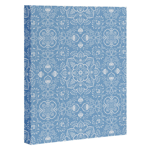 Pimlada Phuapradit Blue and white ivy tiles Art Canvas