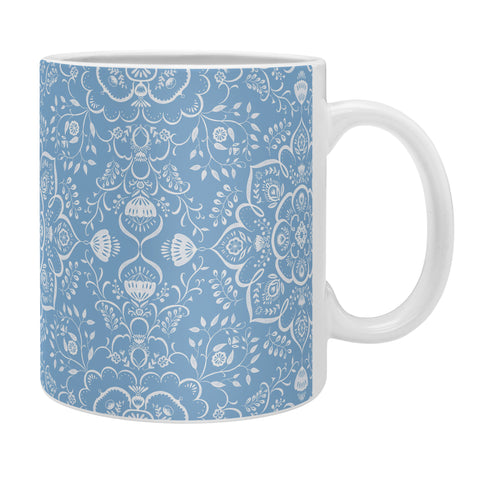 Pimlada Phuapradit Blue and white ivy tiles Coffee Mug