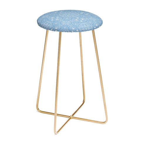 Pimlada Phuapradit Blue and white ivy tiles Counter Stool