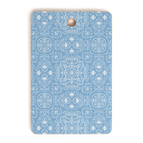 Pimlada Phuapradit Blue and white ivy tiles Cutting Board Rectangle