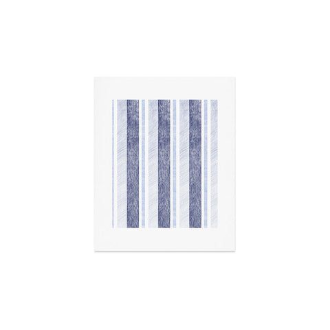 Pimlada Phuapradit Blue and white painted stripe Art Print
