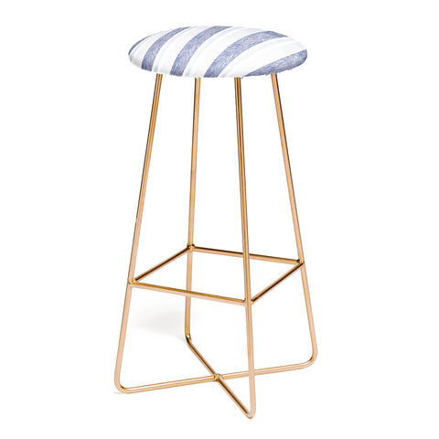 Pimlada Phuapradit Blue and white painted stripe Bar Stool