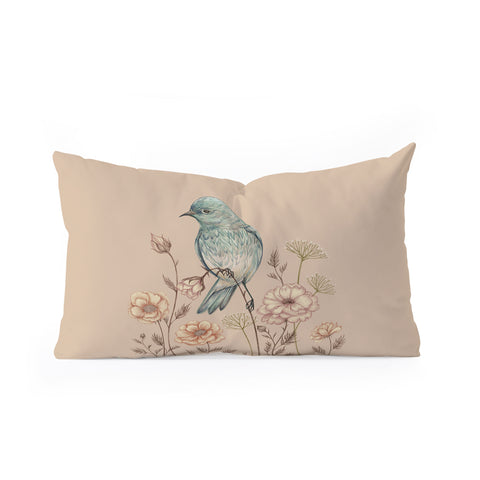 Pimlada Phuapradit Blue Bird 02 Oblong Throw Pillow