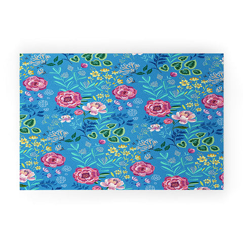 Pimlada Phuapradit Blue Garden Welcome Mat