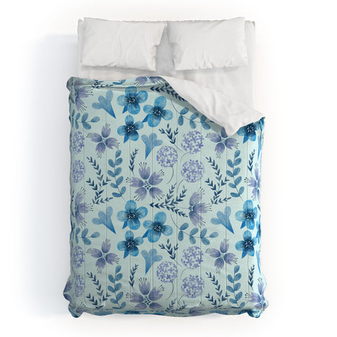 Pimlada Phuapradit Blue Velvet floral Comforter