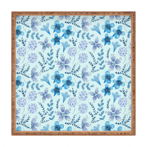 Pimlada Phuapradit Blue Velvet floral Square Tray