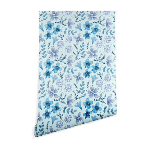 Pimlada Phuapradit Blue Velvet floral Wallpaper