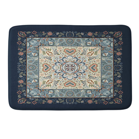 Pimlada Phuapradit Botanic Blue Memory Foam Bath Mat