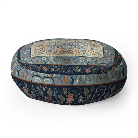 Pimlada Phuapradit Botanic Blue Floor Pillow Round