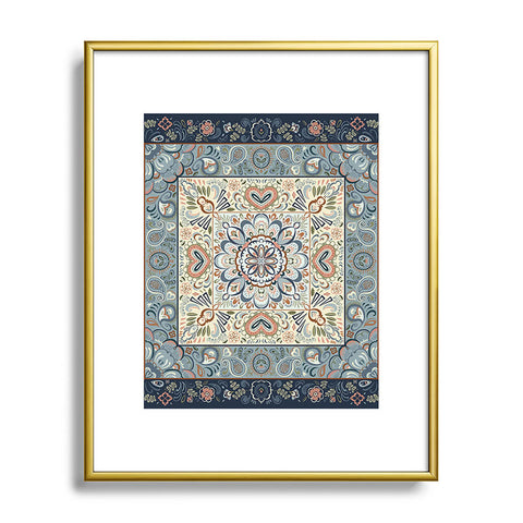 Pimlada Phuapradit Botanic Blue Metal Framed Art Print