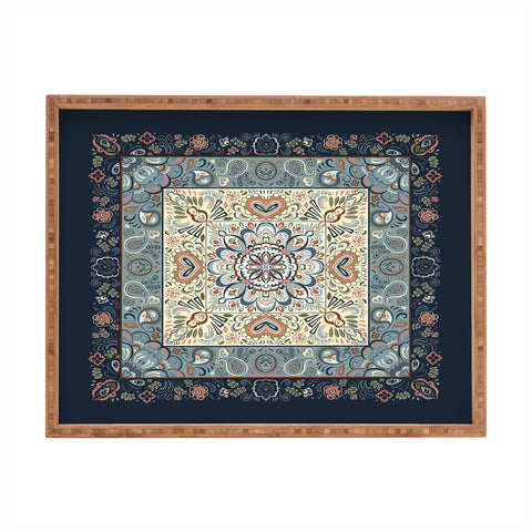 Pimlada Phuapradit Botanic Blue Rectangular Tray