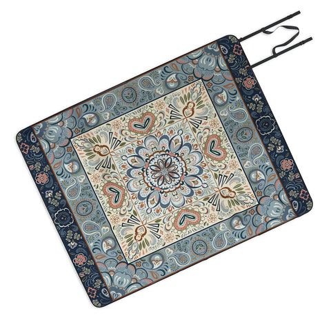 Pimlada Phuapradit Botanic Blue Picnic Blanket