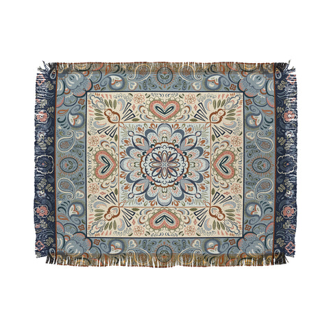 Pimlada Phuapradit Botanic Blue Throw Blanket
