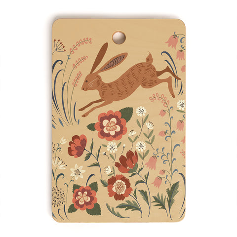 Pimlada Phuapradit brown hare Cutting Board Rectangle