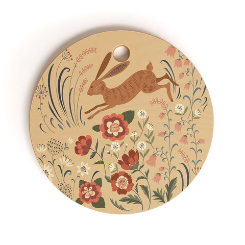 Pimlada Phuapradit brown hare Cutting Board Round