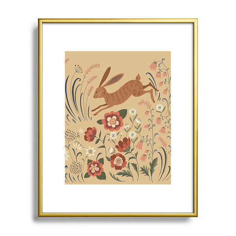 Pimlada Phuapradit brown hare Metal Framed Art Print