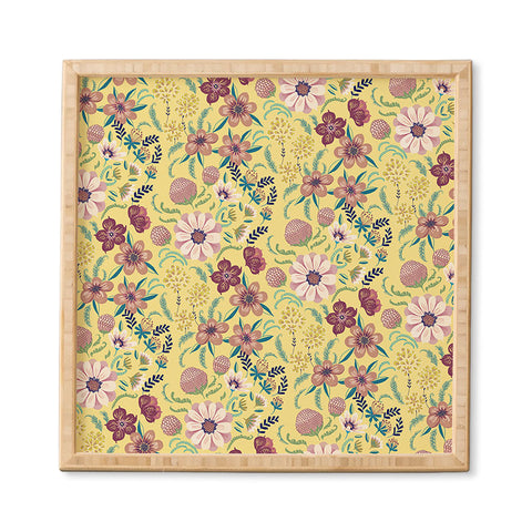 Pimlada Phuapradit Canary Floral Framed Wall Art