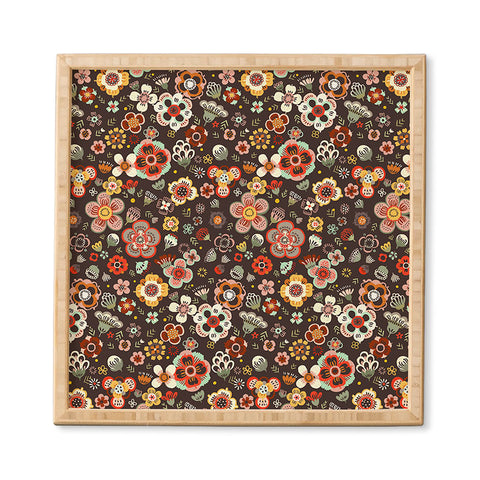 Pimlada Phuapradit Candy Floral Cacao Framed Wall Art