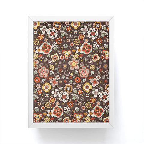 Pimlada Phuapradit Candy Floral Cacao Framed Mini Art Print