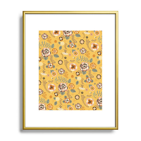 Pimlada Phuapradit Candy Floral Custard Metal Framed Art Print