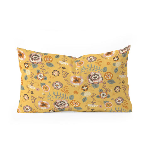 Pimlada Phuapradit Candy Floral Custard Oblong Throw Pillow