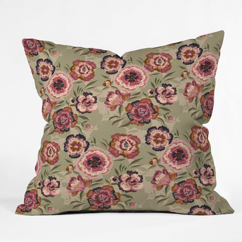 Pimlada Phuapradit Carnation Outdoor Throw Pillow
