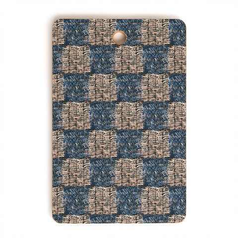 Pimlada Phuapradit Checkerboard blue and pink Cutting Board Rectangle