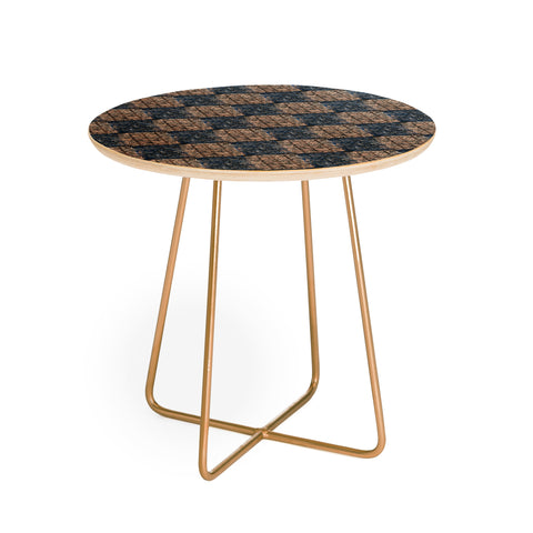 Pimlada Phuapradit Checkerboard blue and pink Round Side Table