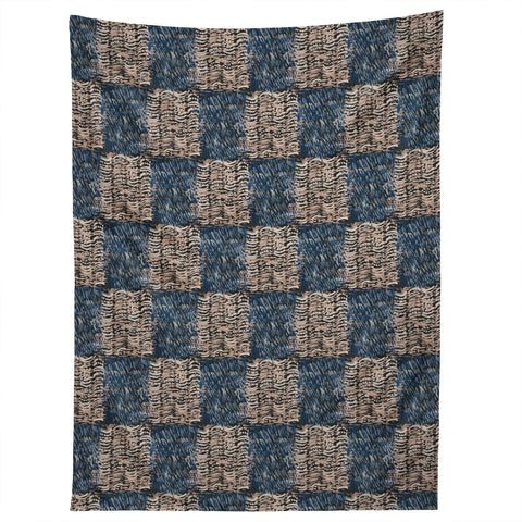 Pimlada Phuapradit Checkerboard blue and pink Tapestry