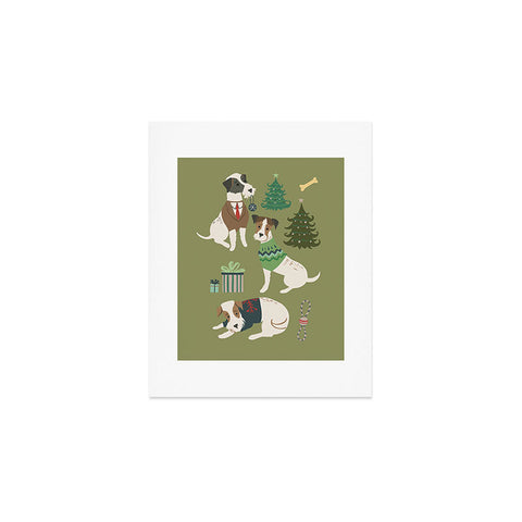 Pimlada Phuapradit Christmas Canine Jack Russell Art Print